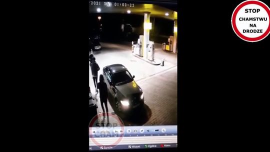 Atak na stacji benzynowej, sprawca zatrzymany przez policjantów z Komisariatu Policji w Żabnie