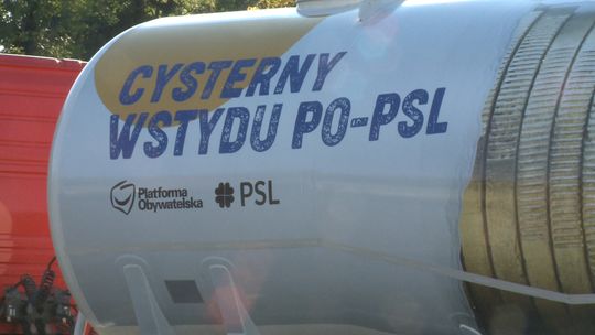 "Cysterna wstydu PO-PSL" przyjechała do Tarnowa