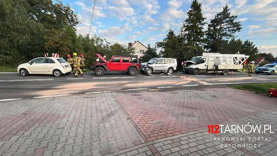 Cztery samochody zderzyły się w Sukmaniu.