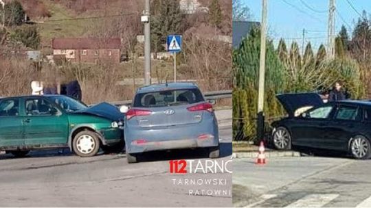 Dwa zdarzenia drogowe w powiecie tarnowskim
