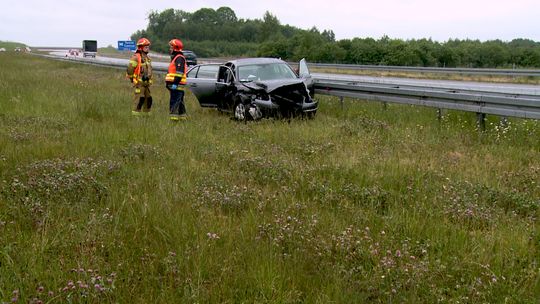 Jedna osoba poszkodowana po wypadku na autostradzie A4 koło Tarnowa, w tym samym czasie doszło tu do aż dwóch zdarzeń