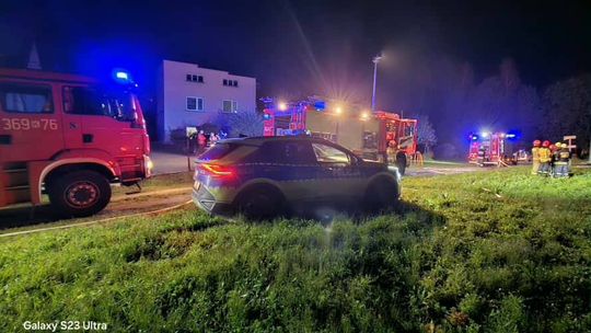 Karwodrza. Mężczyzna poszkodowany w pożarze budynku Karwodrza. Mężczyzna poszkodowany w pożarze budynku