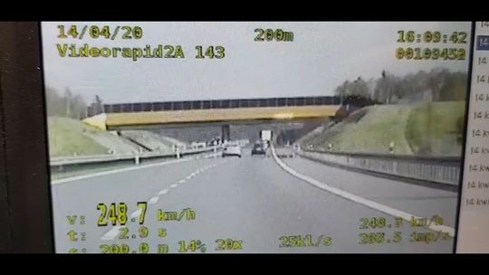Kierowca BMW jechał z prędkością 248Km/h na tarnowskim odcinku A4
