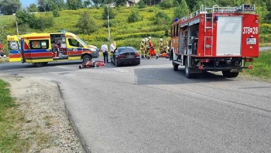 Kierujący motocyklem w szpitalu po zderzeniu z motorowerem w Pławnej