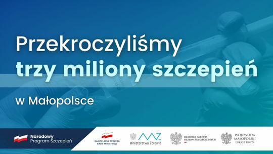 Kolejne punkty szczepień pojawią się w weekend w regionie. To kolejna odsłona akcji "szczepimy się jak Małopolska długa i szeroka"