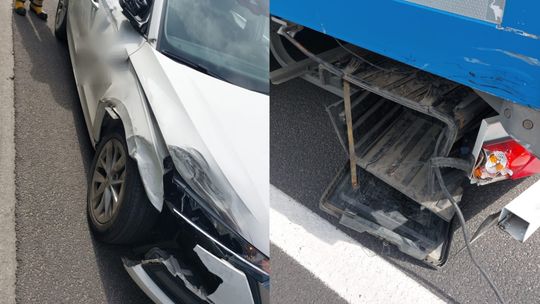 Kolizja na A4 pod Tarnowem – Straż Pożarna i Policja szybko opanowały sytuację