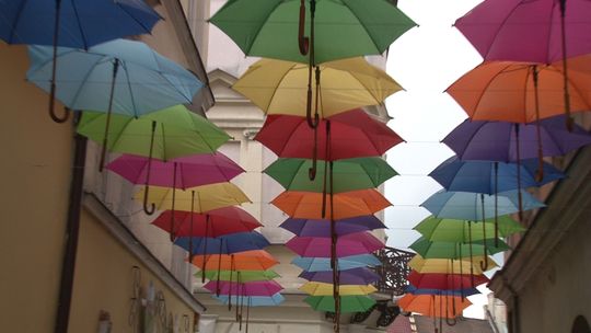 Kolorowe parasolki zawisły w Tarnowie