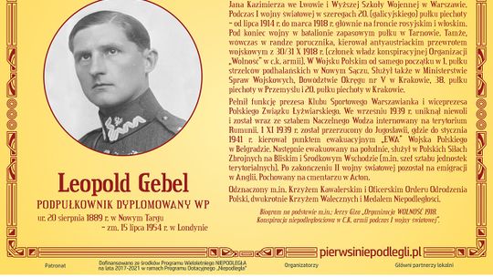 LEOPOLD GEBEL - film z cyklu "Pierwsi Niepodlegli"