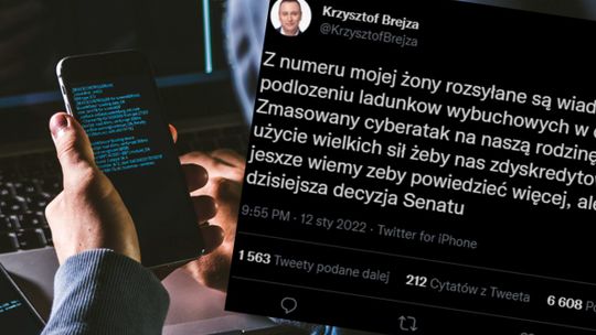 "Nie zastraszycie nas".  Senator Brejza dosadnie o cyberataku na telefon jego żony 