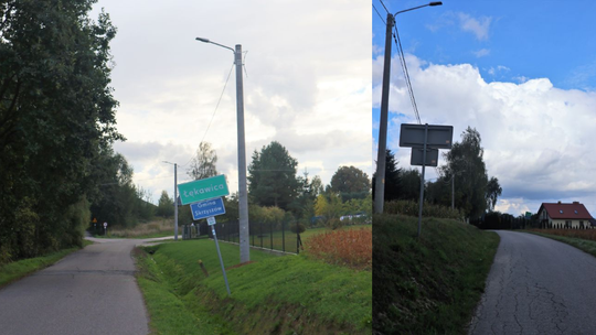 Nowe oświetlenie drogowe w Łękawicy