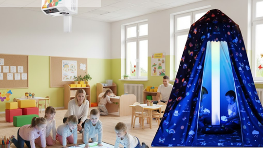 Od podłogi interaktywnej po namiot sensoryczny - jak tworzyć przyjazne dzieciom przestrzenie w przedszkolu?