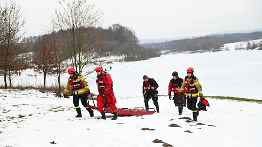 Ojciec z dwójką dzieci spacerował po zamarzniętym stawie! Na miejsce udała się straż i policja