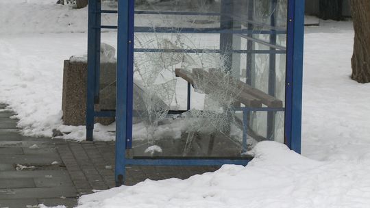 Policja i radni z Krzyża poszukują sprawców dewastacji trzynastu przystanków autobusowych z ul. Krzyskiej i Nowodąbrowskiej