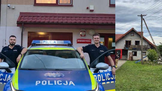 Policjanci z Czchowa uratowali mężczyznę z pożaru