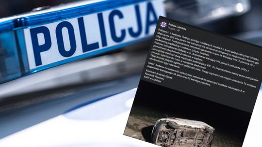 Potrącenie policjanta, dachowanie i strzały. Pościg za kierowcą pędzącego busa