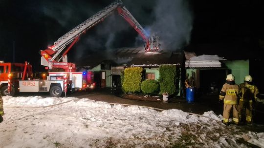 Pożar budynku gospodarczego w Maszkienicach