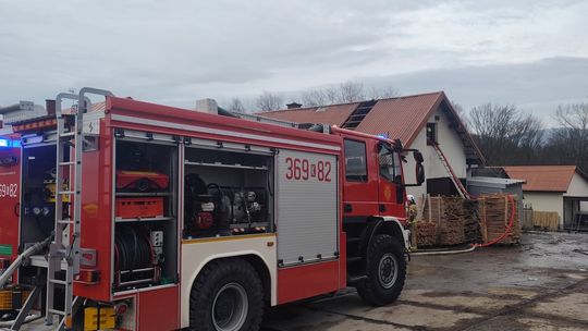 Pożar budynku gospodarczego w Ryglicach
