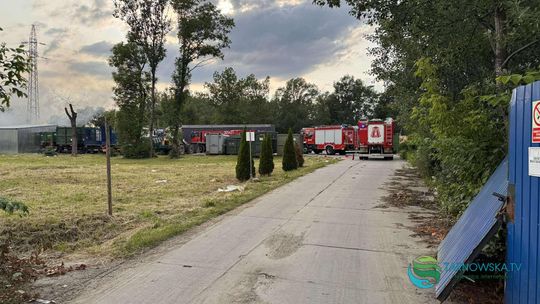 Pożar na składowisku odpadów w Mościcach Pożar na składowisku odpadów w Mościcach