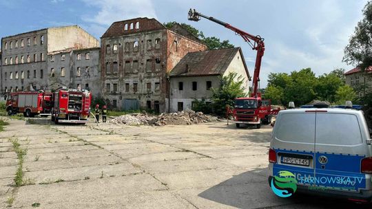 Pożar w młynie Szancera w Tarnowie