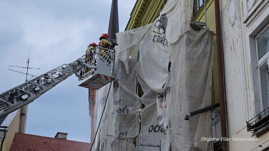 Pożar w ścisłym centrum Tarnowa