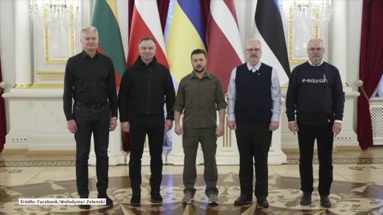 Prezydenci Polski, Litwy, Łotwy i Estonii spotkali się z Wołodymyrem Zełenskim