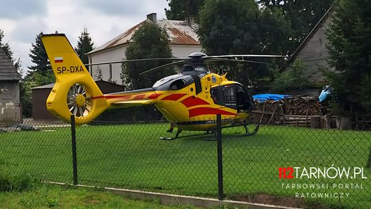 Roczne dziecko z poparzeniami przetransportowane do szpitala w Krakowie. Lądował śmigłowiec LPR