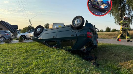 Skoda dachowała w Zalasowej po zderzeniu z dostawczakiem. Jedna osoba poszkodowana