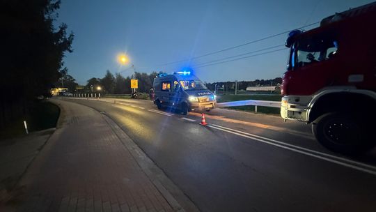 Skrzyszów. Młoda kobieta przewróciła się na skuterze. Na jezdni była plama oleju