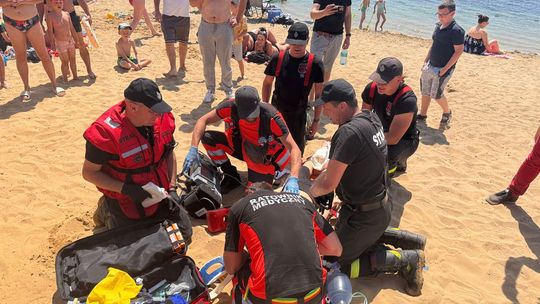 Służby na Rivierze Radłowskiej. Promowali bezpieczny wypoczynek Służby na Rivierze Radłowskiej. Promowali bezpieczny wypoczynek