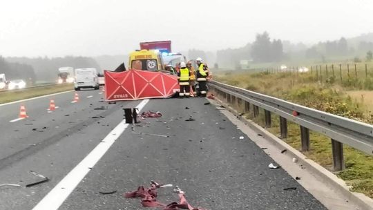 Śmiertelny wypadek na autostradzie A4 pod Tarnowem