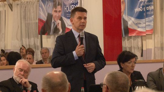 Spotkanie wyborcze Sławomira Turka, kandydata PiS na wójta gminy Lisia Góra