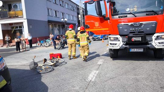 Szczucin. Zderzenie roweru i motocykla na drodze krajowej