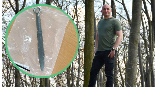 Sztylet rzymski odnaleziony w lasach Szynwałdu. Może pochodzić z początku naszej ery!