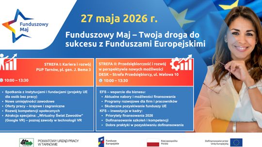 Tarnów. Funduszowy Maj dla pracodawców i osób poszukujących zatrudnienia już jutro