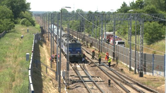 Tarnów. Pożar lokomotywy pociągu PKP Intercity