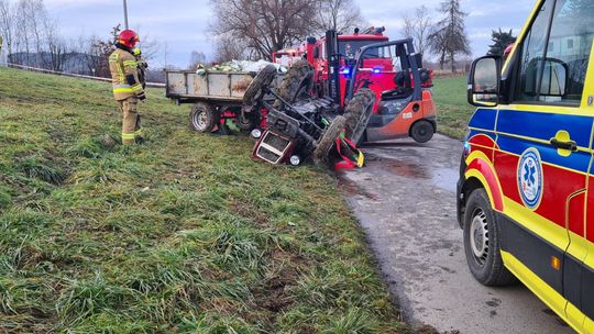 Tragedia w powiecie brzeskim. 25-latek przygnieciony przez ciągnik