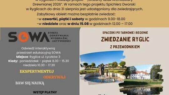 Wakacje pełne atrakcji w Gminie Ryglice. Spacery z przewodnikiem, Enomeleks i naukowe eksperymenty
