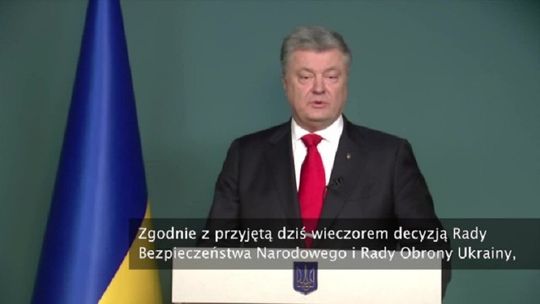 "Wprowadzam stan wojenny na całej Ukrainie od 28 listopada rano". Parlament Ukrainy zatwierdził dekret P. Poroszenki