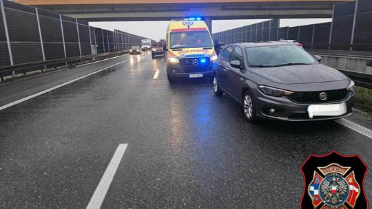 Wypadek na A4 pod Bochnią. Poderwano śmigłowiec LPR