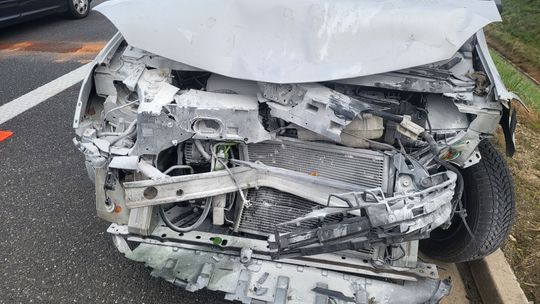 Wypadek na autostradzie A4 w Łętowicach. Jedna osoba trafiła do szpitala
