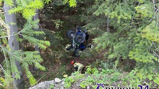 Wypadek na quadzie. Dwóch nastolatków w ciężkim stanie. Lądowały śmigłowce LPR Wypadek na quadzie. Dwóch nastolatków w ciężkim stanie. Lądowały śmigłowce LPR