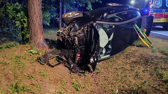 Wypadek pod Dąbrową Tarnowską. Nietrzeźwy kierujący trafił do szpitala