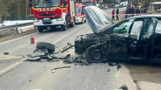 Wypadek w powiecie tatrzańskim. Jedna osoba trafiła do szpitala