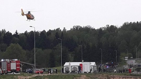 Wypadek w "Skamieniałym Mieście" w Ciężkowicach. Lądował helikopter LPR