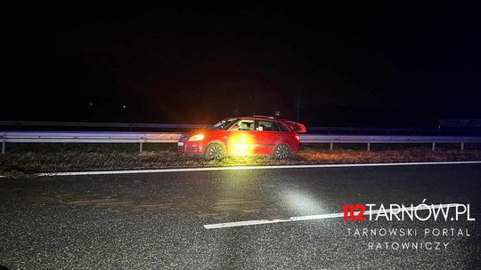 Zderzenie dwóch samochodów na A4 pod Tarnowem