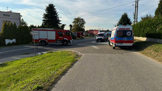 Zderzenie dwóch samochodów w Tarnowcu