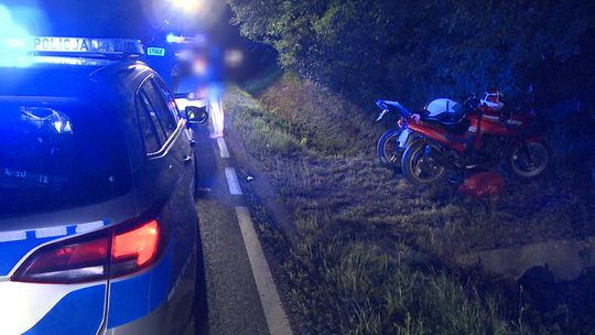 Zderzenie motocykli z samochodem osobowym w Melsztynie. Jedna osoba poszkodowana