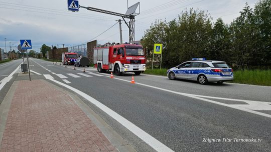Zderzenie motocyklisty z samochodem osobowym w Łukanowicach