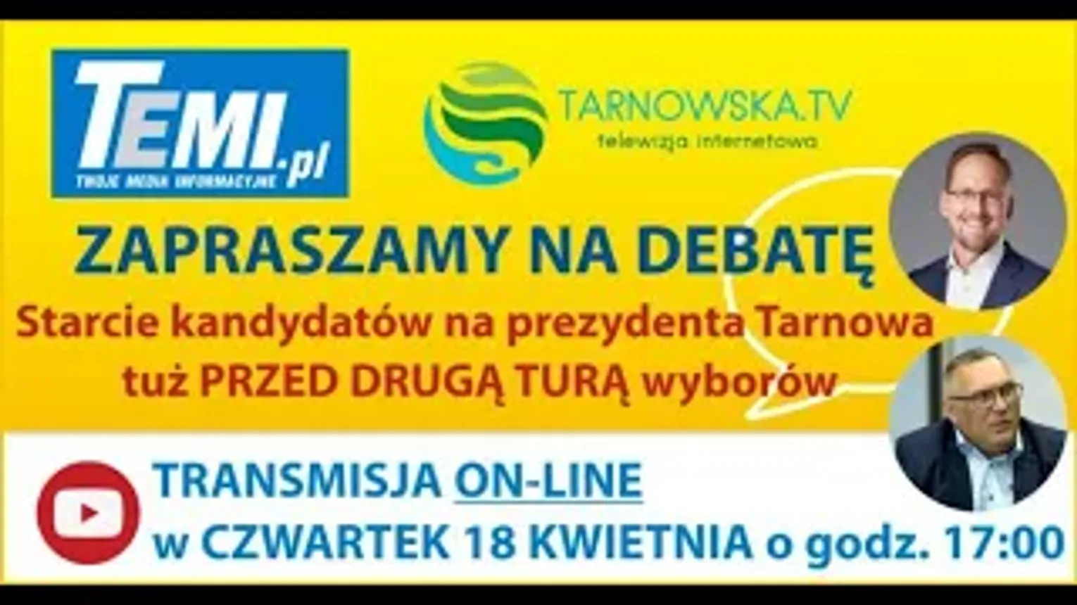 Debata kandydatów na Prezydenta Tarnowa przed II turą wyborów