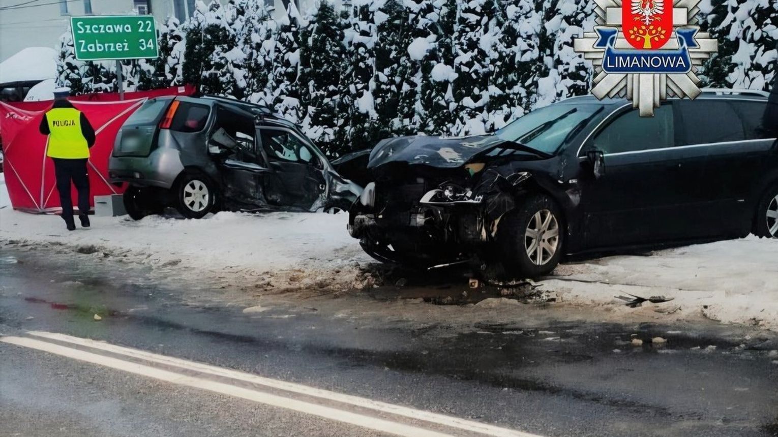 Druga ofiara tragicznego wypadku w Mszanie Górnej. Kierowca suzuki zmarł w szpitalu